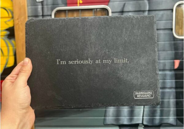 Shale Cheese Plate with "I'm Seriously At My Limit"